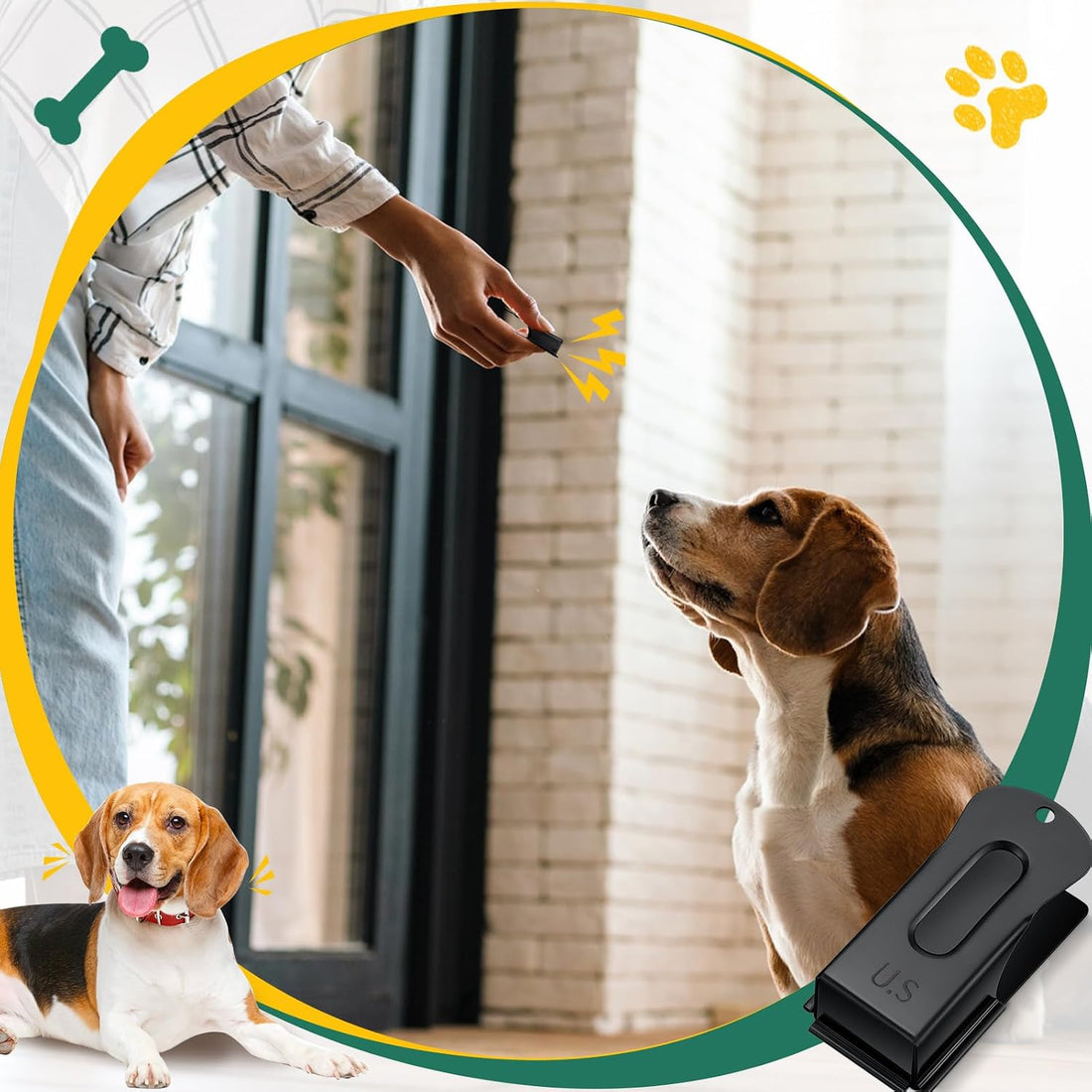 2 Pcs Dog Training Clicker Brass Cricket for Dogs Cats
