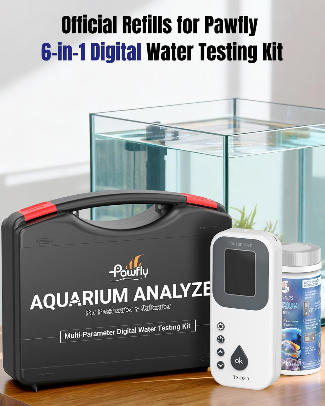 Pawfly 6 in 1 Digital Water Testing Kit