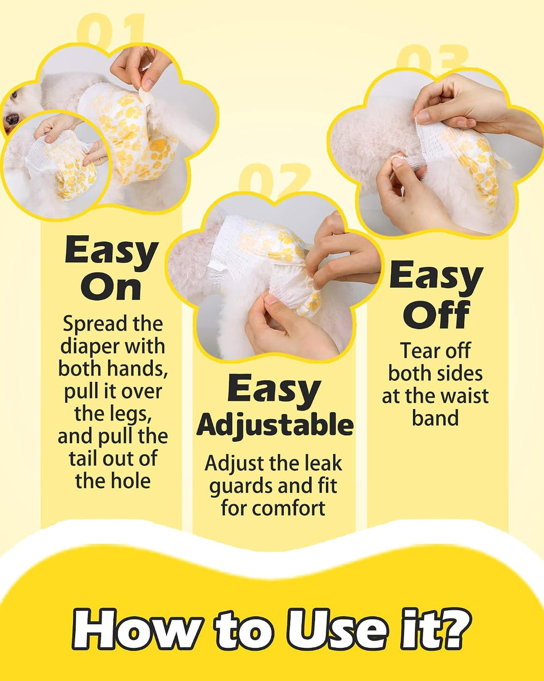 Dono Disposable Pull Up Dog Diapers Female