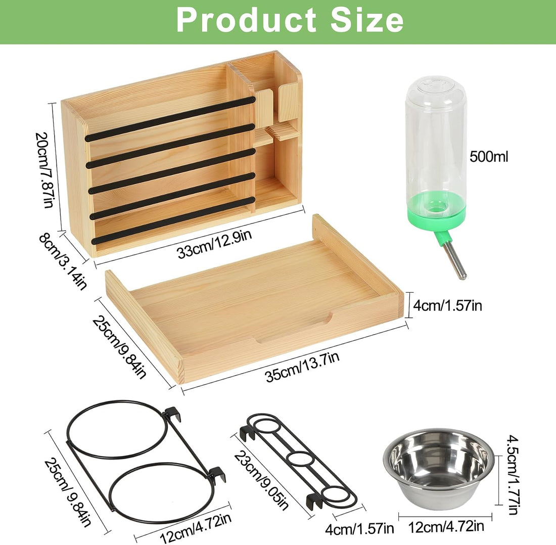 Rabbit Hay Feeder 4 in 1 Guinea Pig Feeder Bunny Hay Holder