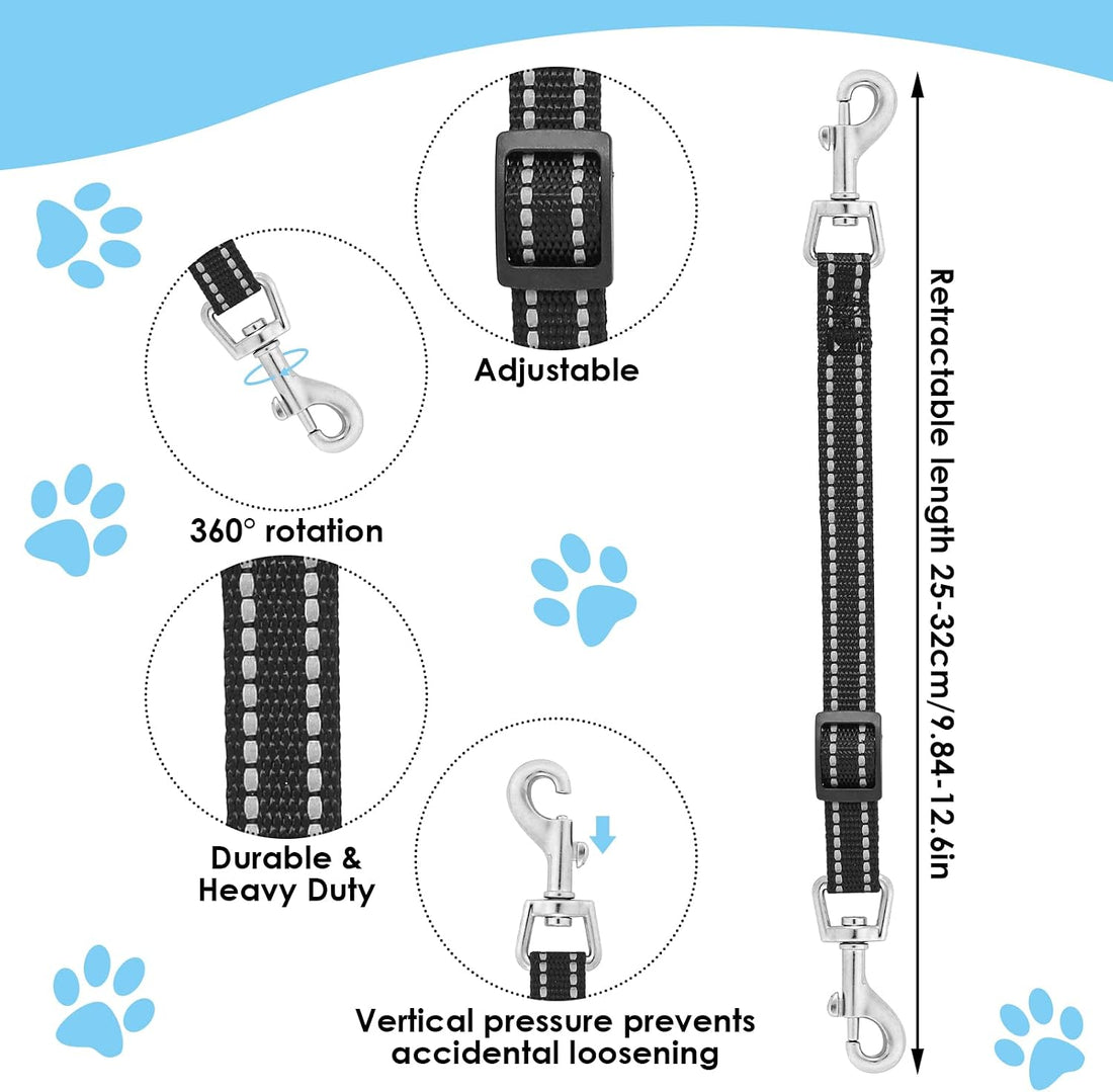 Cobee Dog Collar Clips, 2 Pcs Reflective Nylon Prong Collars Backup