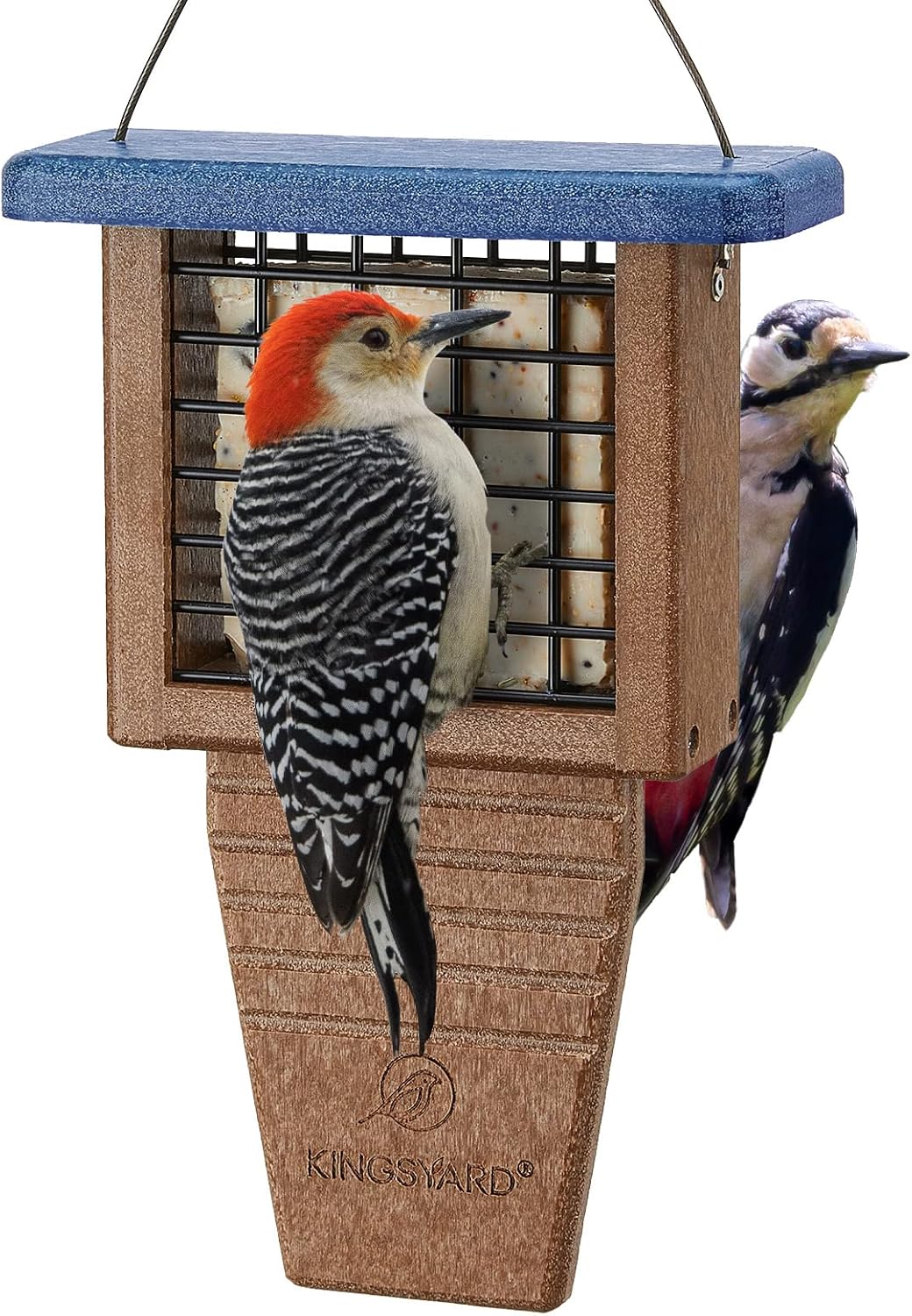 Kingsyard Suet Bird Feeder with Tail-Prop