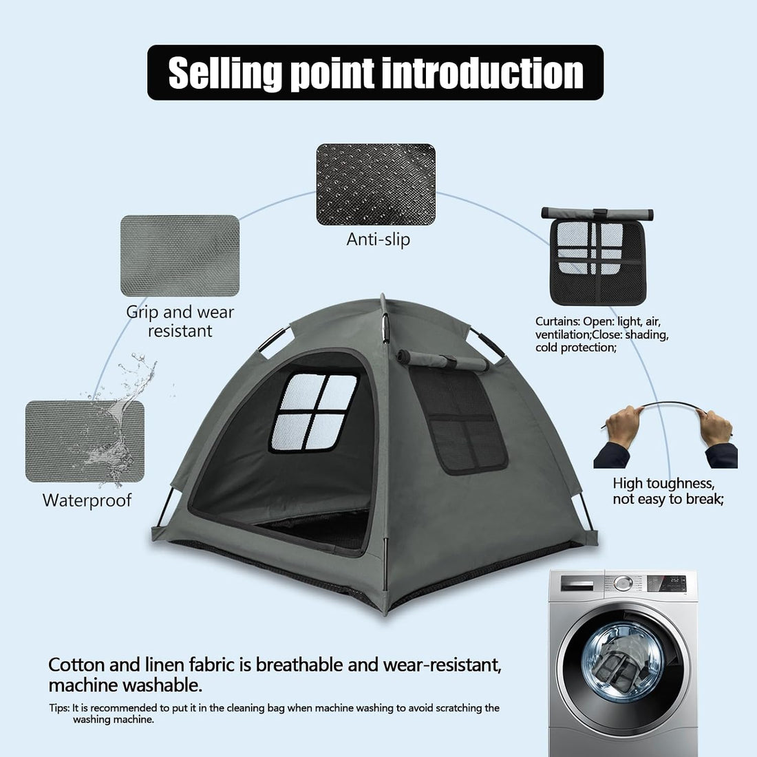 Nockovi Anti-Anxiety Open Pet Tent