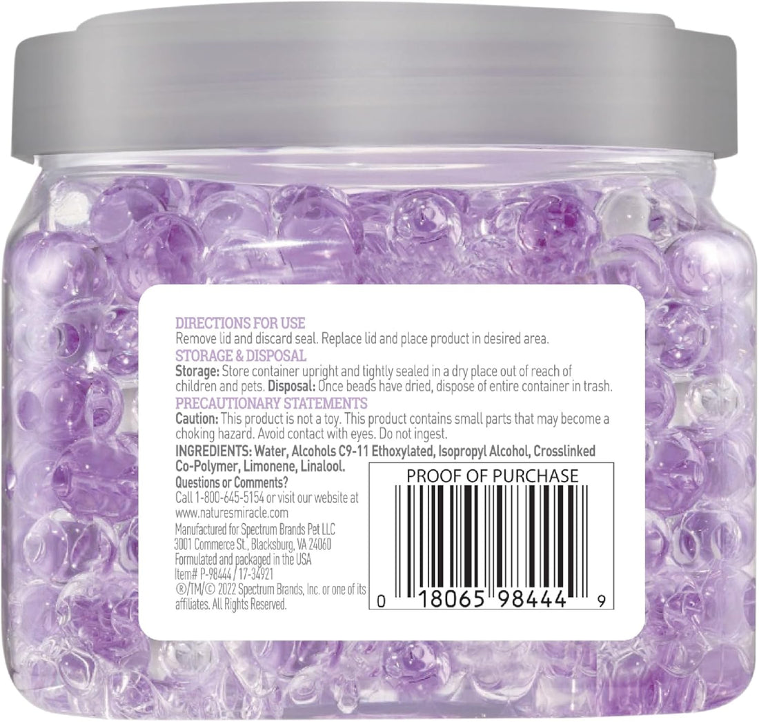 Nature's Miracle Air Care Deodorizer Gel Beads, Lavender Vanilla