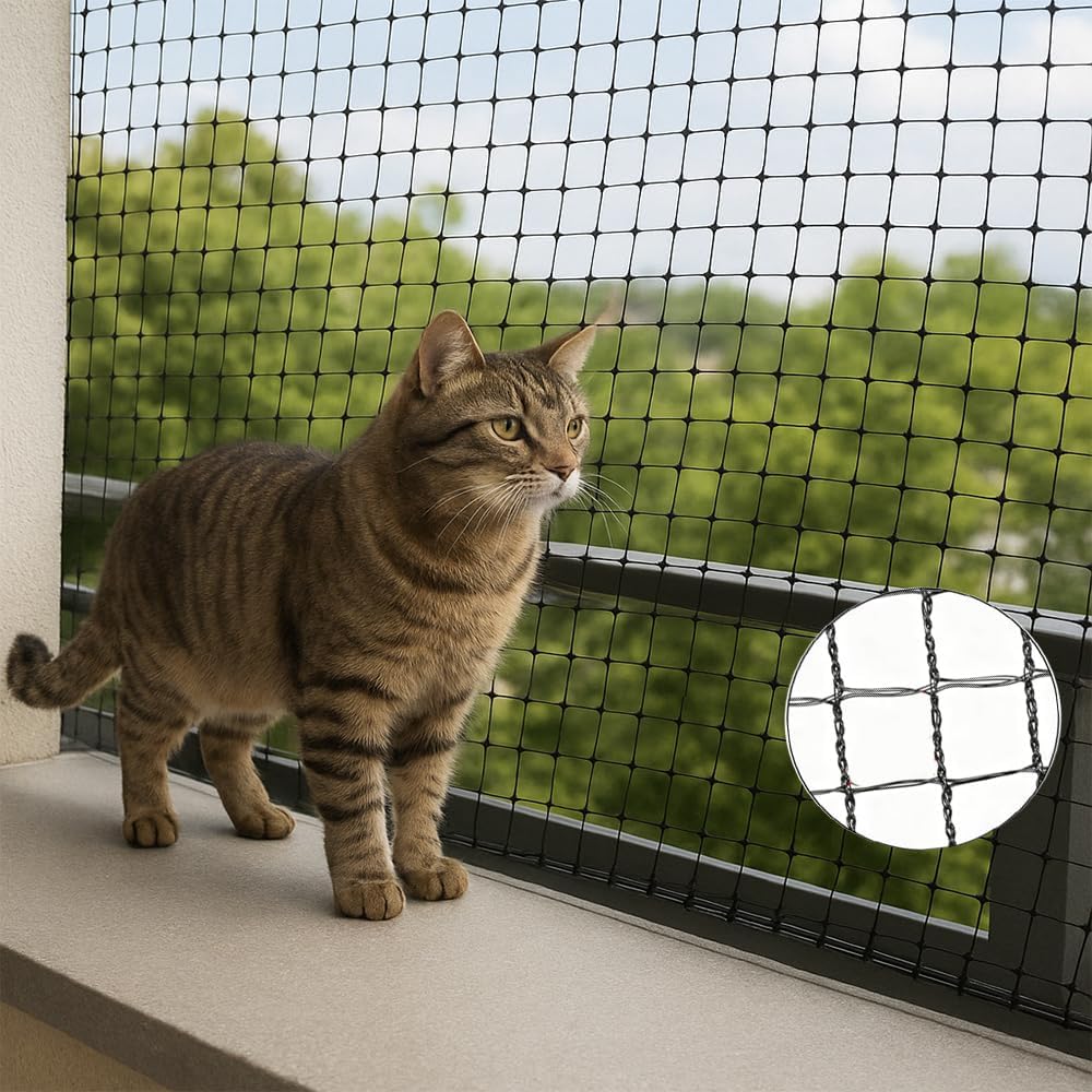 JUNFLYING Cat Balcony Netting