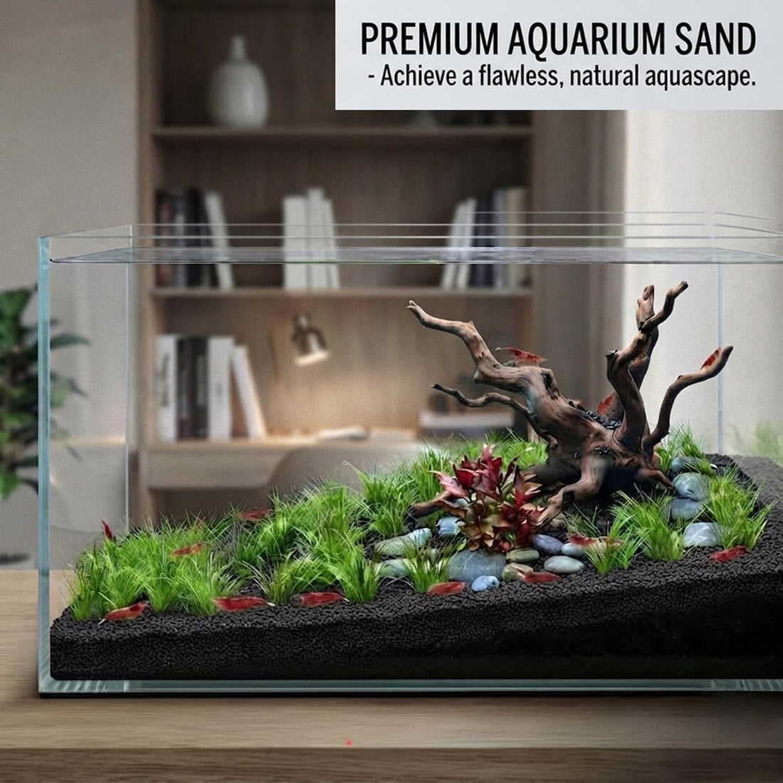 Black Aquarium Sand 2lb for Fish Tank, Plants & Terrarium Substrate
