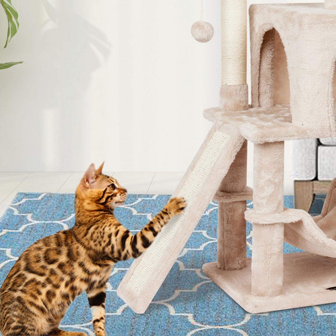 Cut Cat Tree Cat Tower Condo with Hammock Kittens Scratching Post