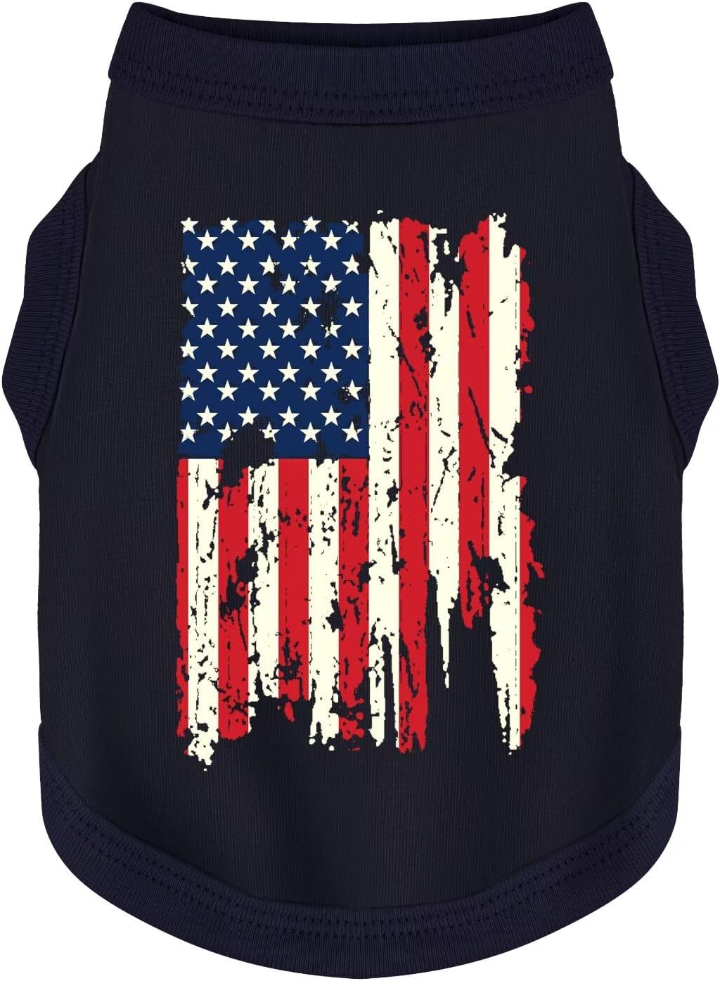 American Battle Damaged Flag Inspired Cotton Dog Shirt,Independence