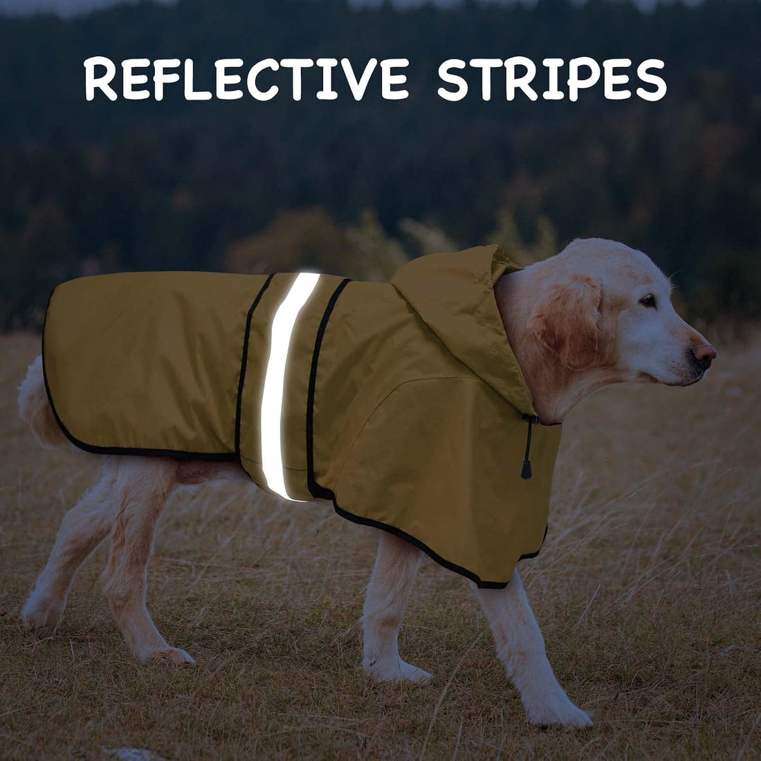 Dolitego Fashion Hooded Dog Raincoat
