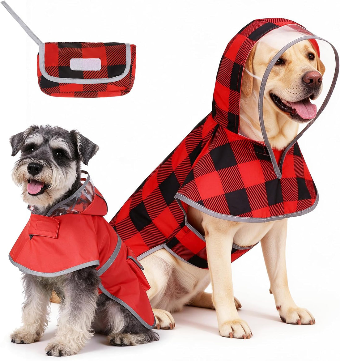 KOOLTAIL 2-in-1 Reversible Large Dog Raincoat