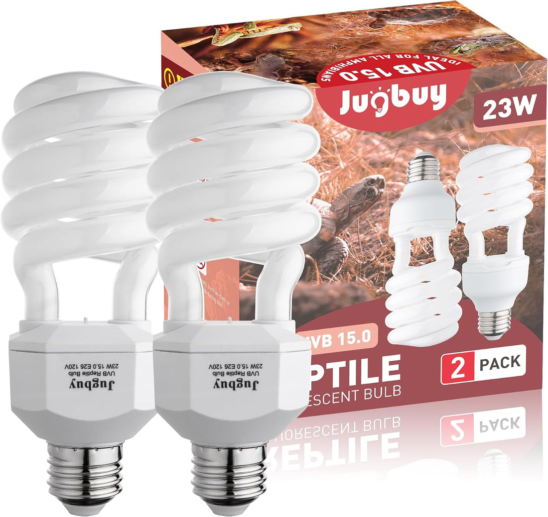 UVB Reptile Light Bulb 10.0, 23W UV Spiral Compact Florescent
