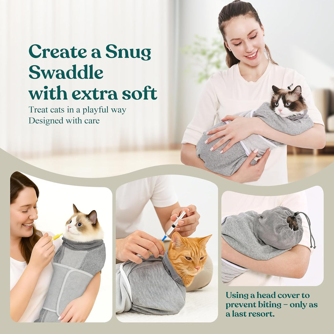 Supet Cat Grooming Wrap for Cutting Nails