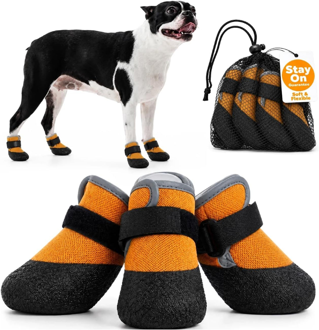 Super-Grippy, Comfortable Sole Dog Summer Shoes for Hot Pavement