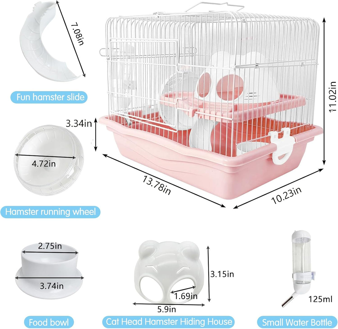 PINVNBY Dwarf Hamster Cage, Small Animal Cages
