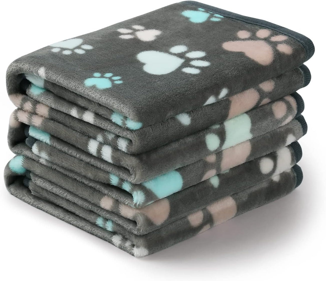Luciphia Dog Blanket 3 Pack, Soft Cozy Fleece Throw for Puppy