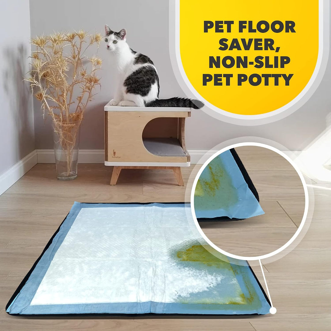 Dog Pee Pad Holder - Fits Up to 24” x 24” Pee Pad