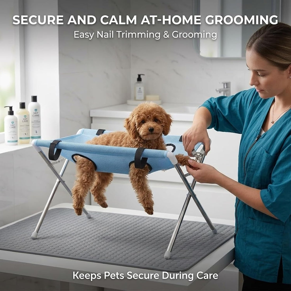 Dog Grooming Hammock Stand for Pet Nail Trimming