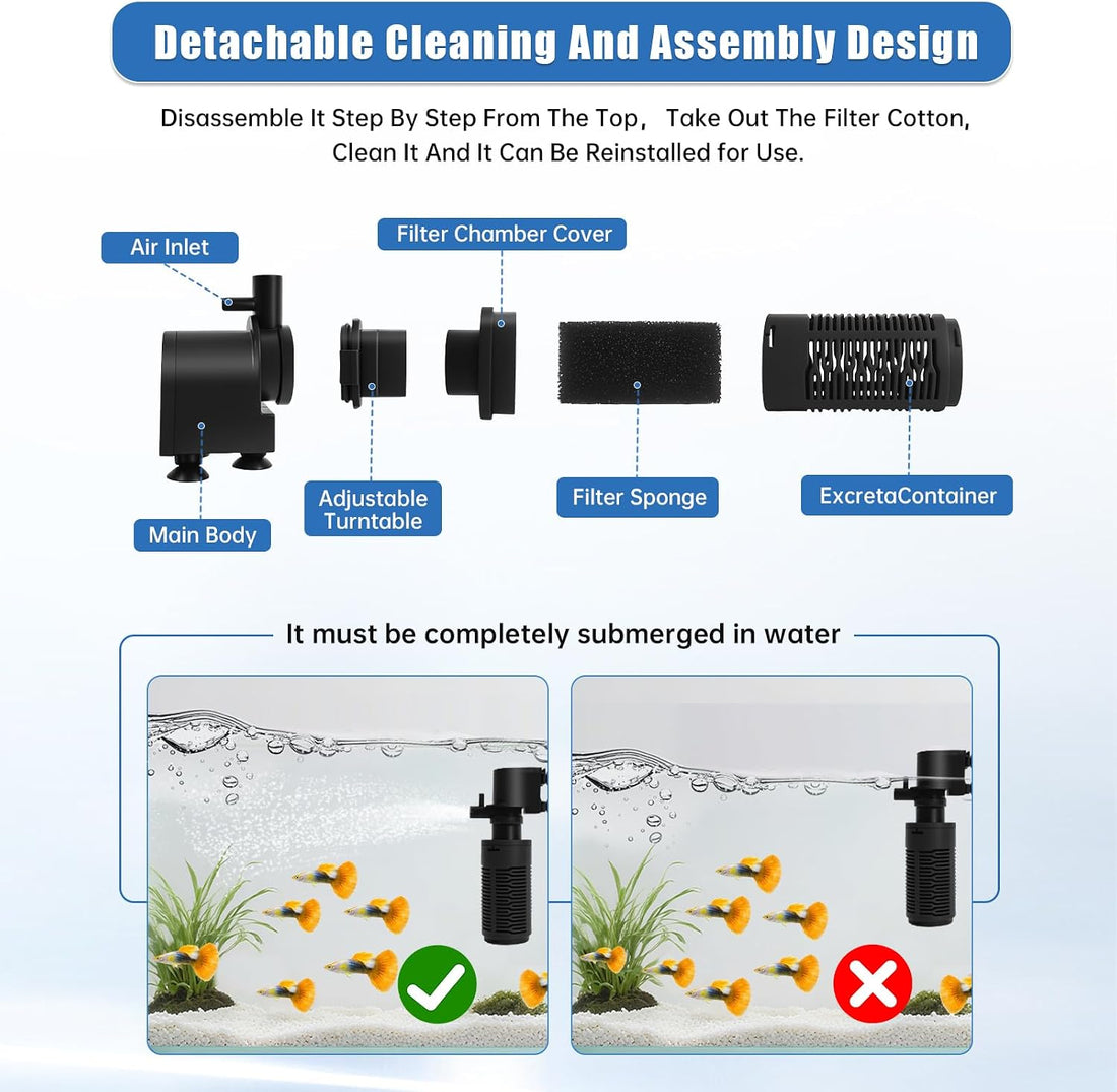 Aquarium Filter for 5-10 Gallon Tank