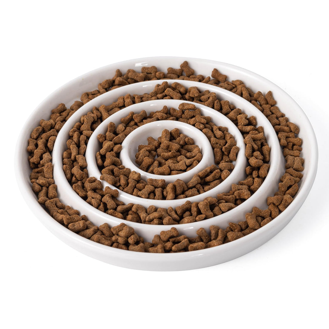 Ceramic Cat Slow Feeder,Shallow and Wide Opening Dish for Whisker