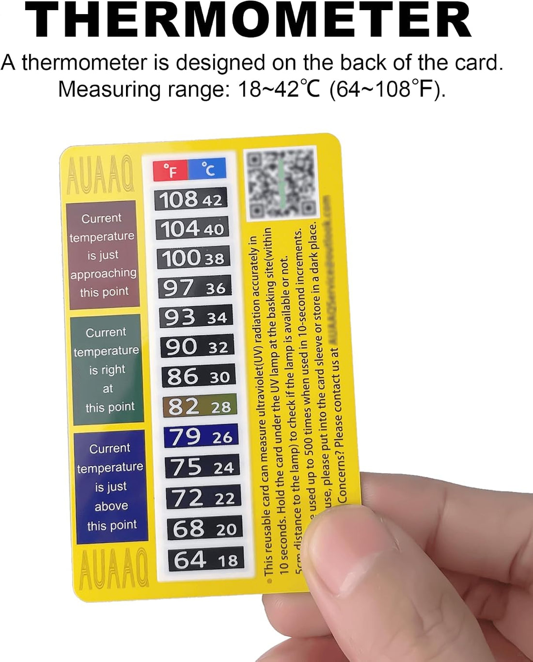 2-in-1 Reptile UV Light Meter Detector Sensor Tester (2, Yellow)