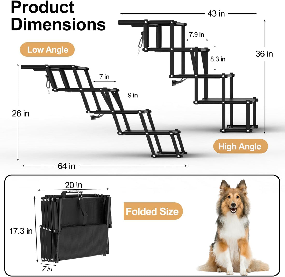 Extra Wide Dog Stairs for Large Dogs