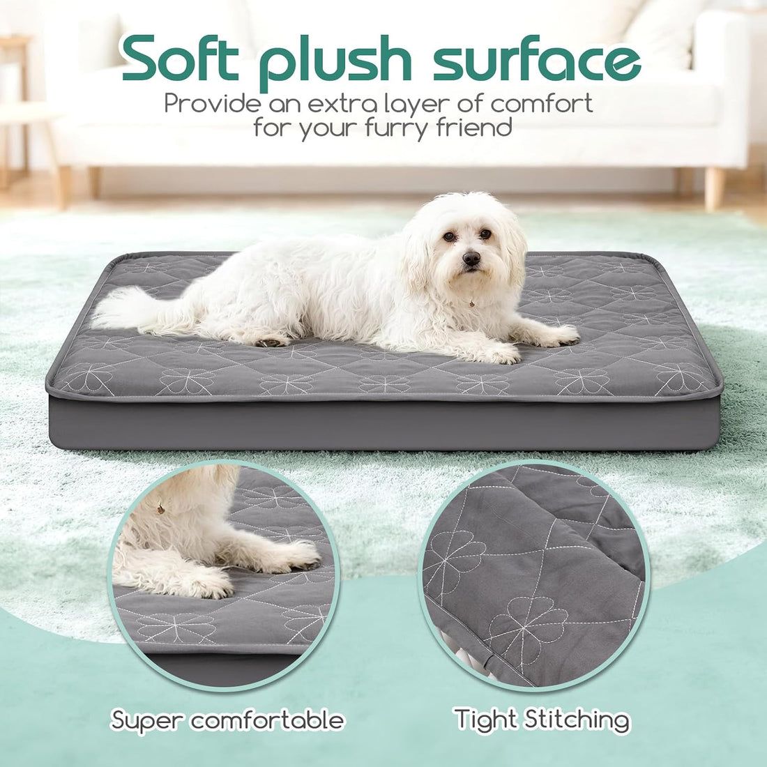 Dog Bed Cover with Waterproof TPU Backing,36" x 27",Cover Only
