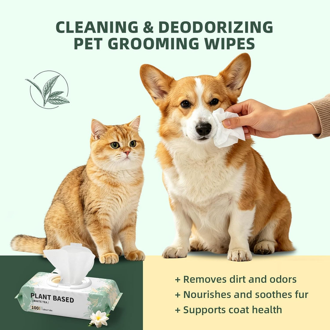 IMMHABI 400 Count Pet Wipes for Dogs & Cats - Paws
