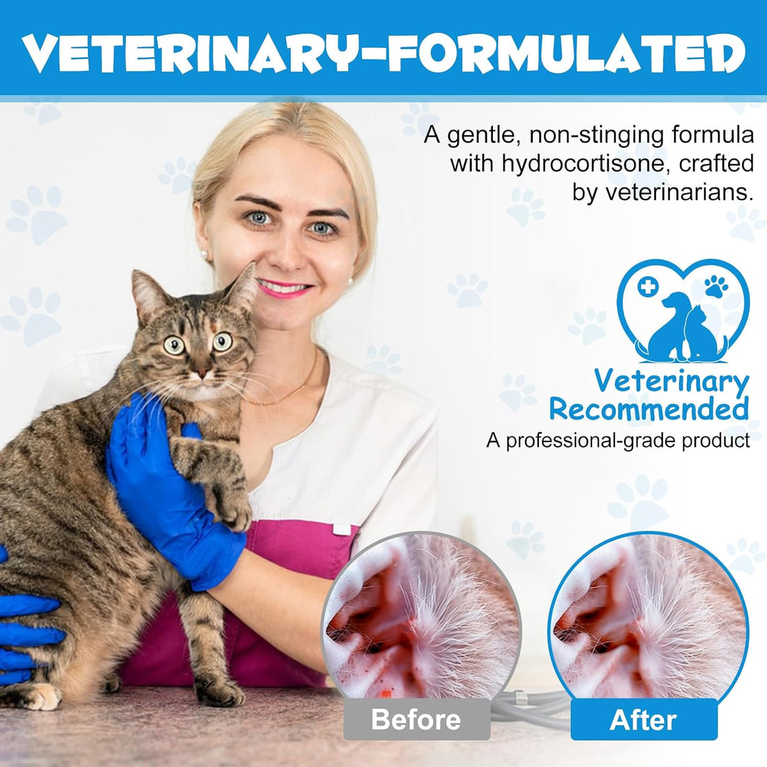 bnHUlMXw Ear Infection Treatment Drops for Dogs and Cats,with 1%