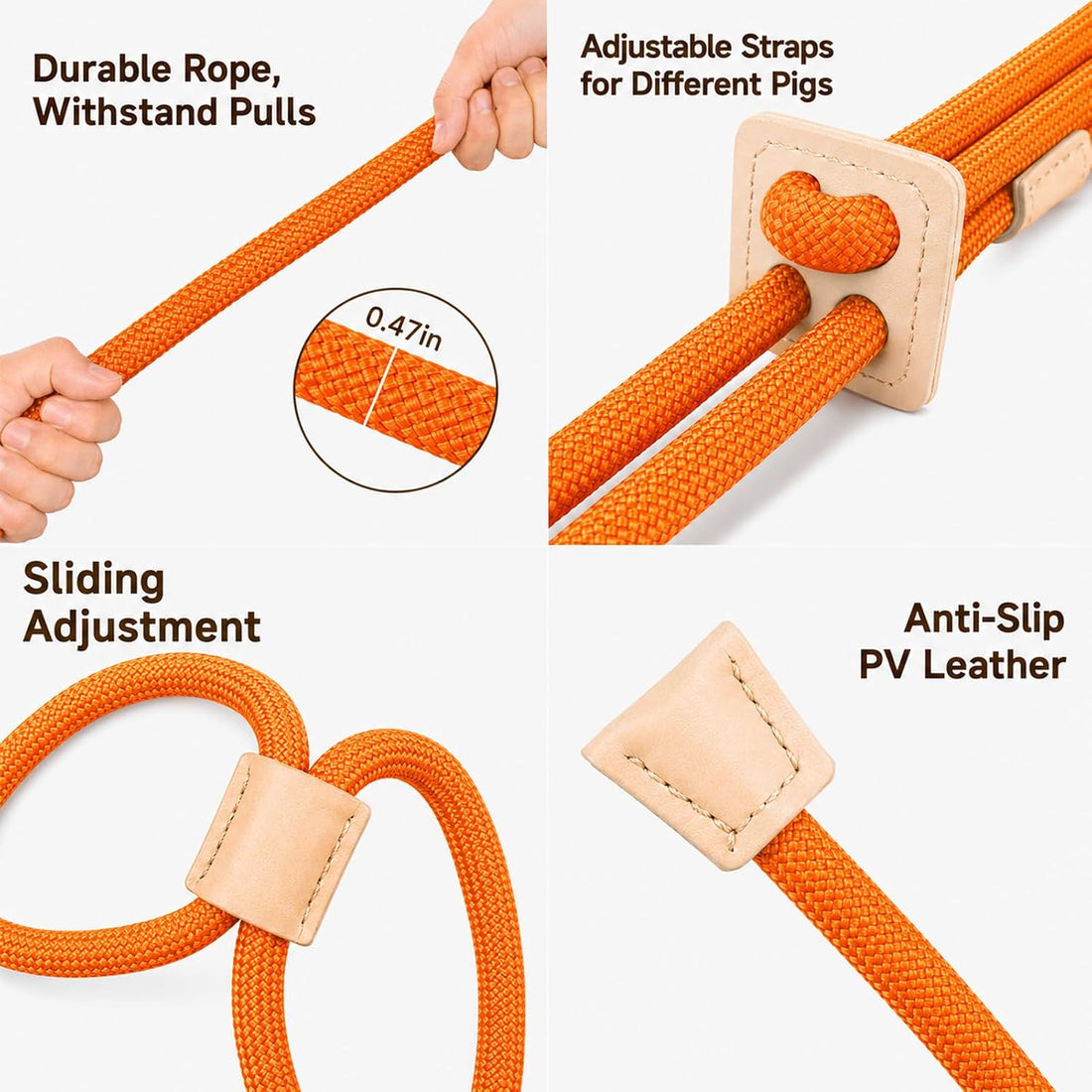 Pig Harness and Leash for Mini Pig, Goat