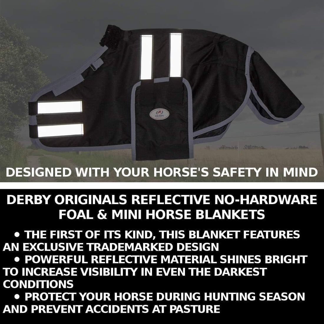 Derby Originals Mini Horse & Foal Winter Turnout Blanket – Reflective