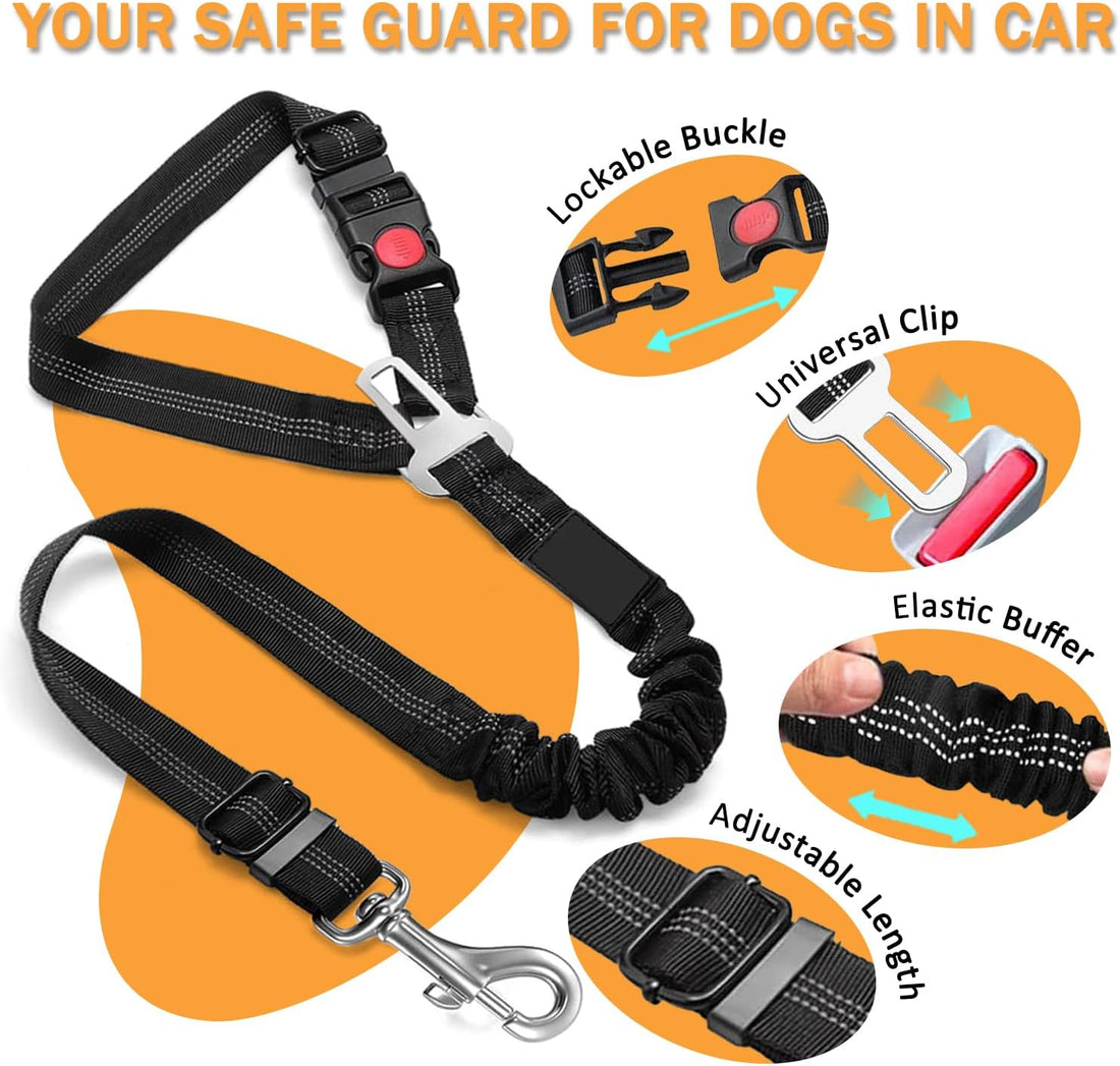 Vehicle Harnesses, 2 in1 Dog Belts for Cars