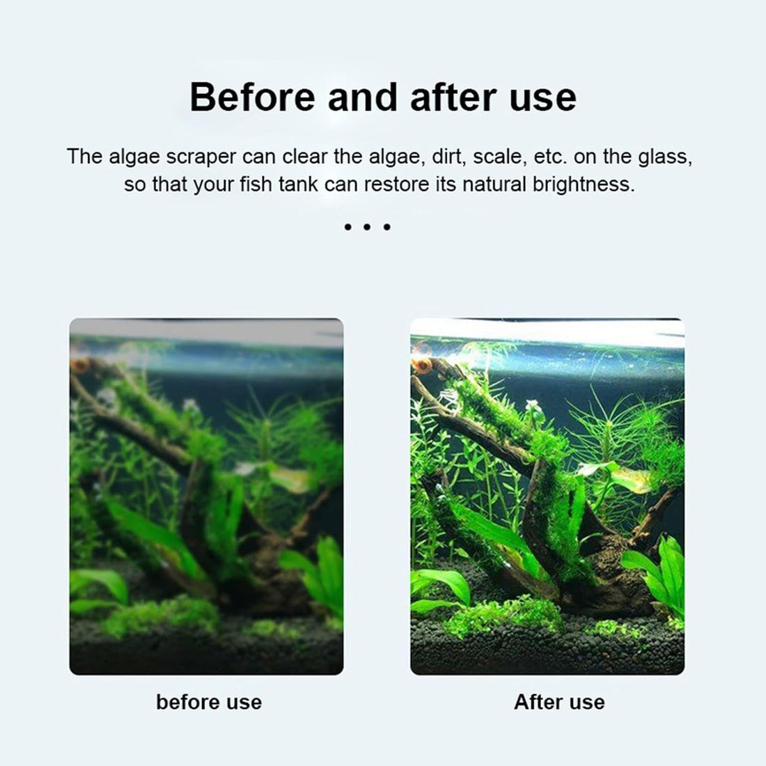 Vimvins Algae Scraper for Glass Aquarium,Aquarium Razor Scraper