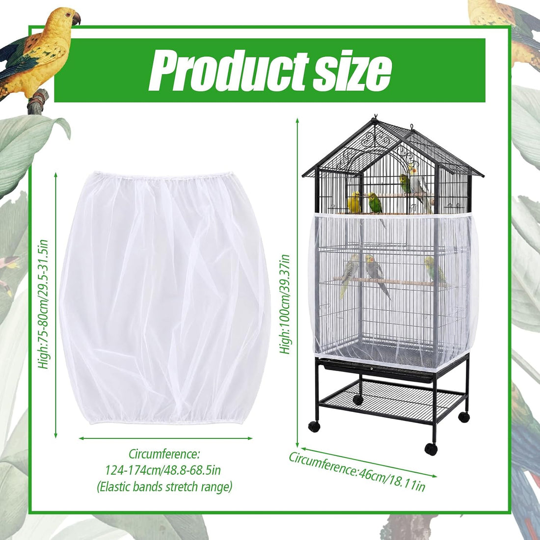 Bird Cage Seed Catcher, White