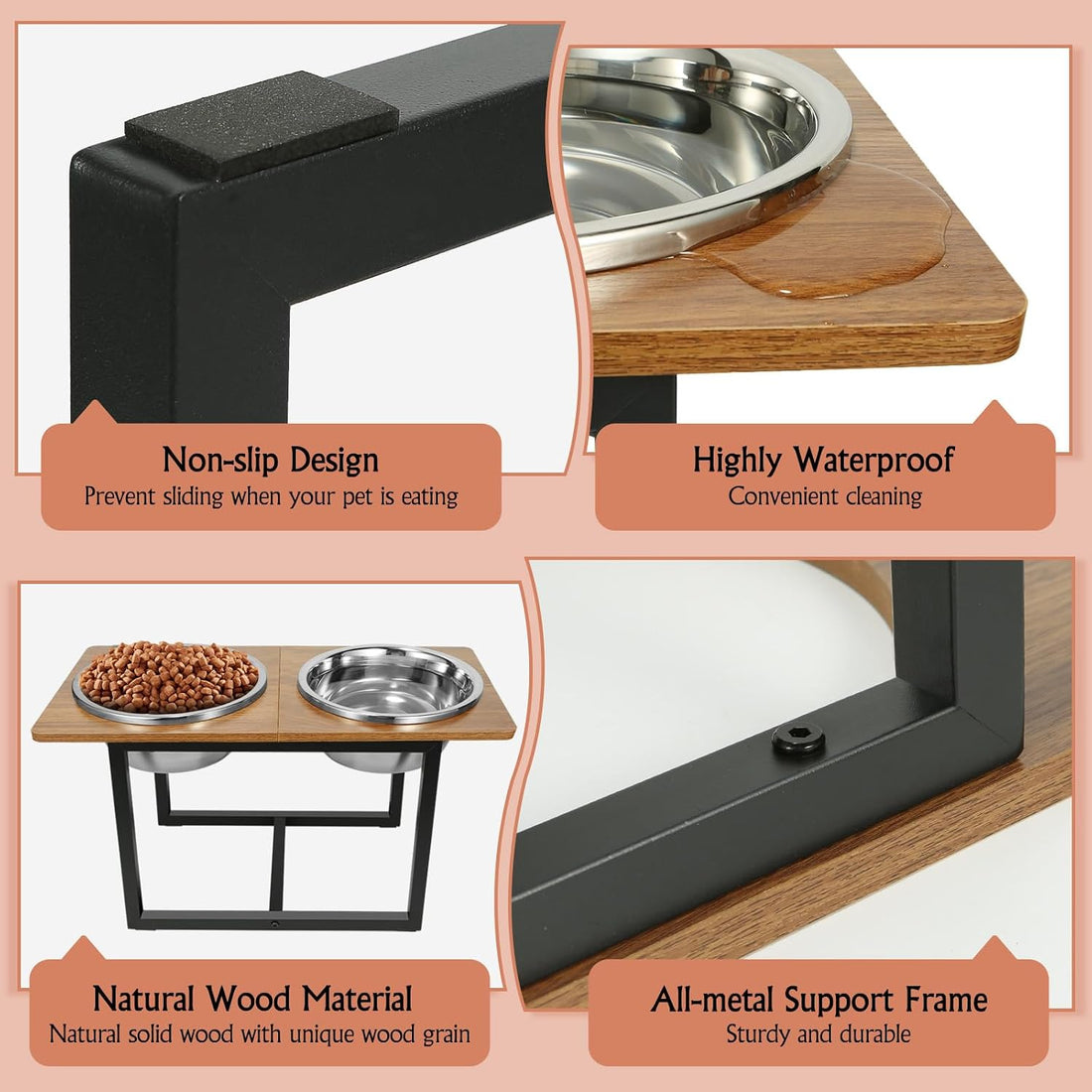 Spacnom Elevated Dog Bowls for Large Dogs