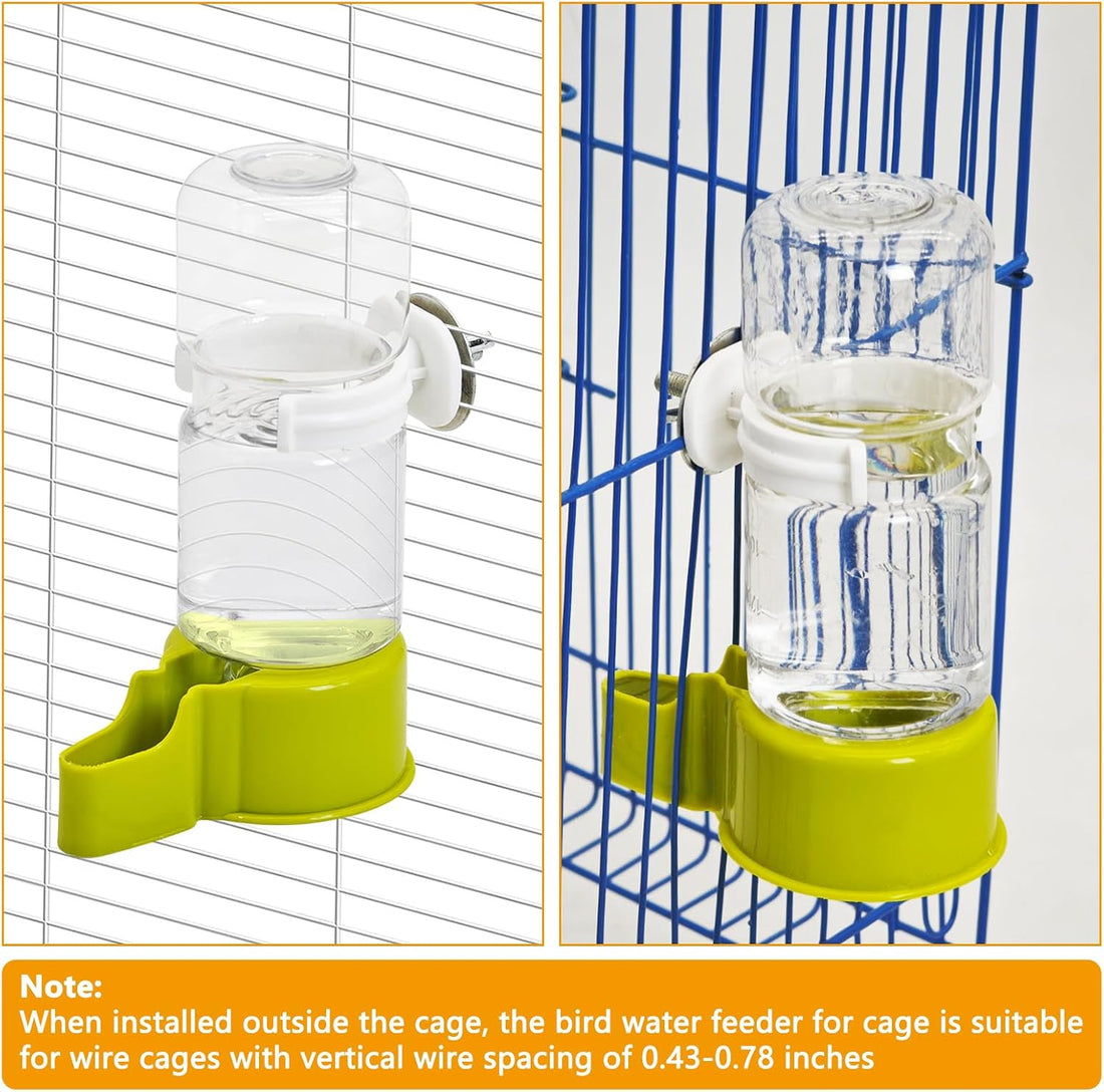 BNOSDM Bird Water Dispenser 2 Pcs Automatic Parakeet Cage Feeder No