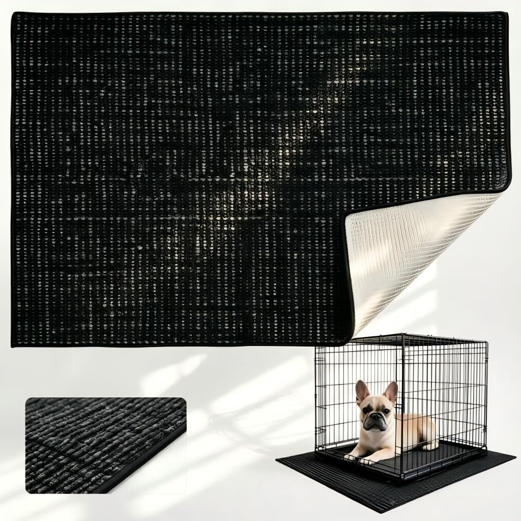 Dog Crate Mat, Thick Washable Waterproof Carpet for Dog Kennel Pad