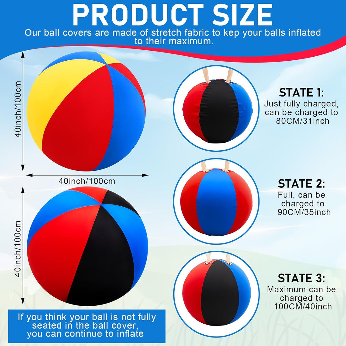 2 Pcs 40 Inch Horse Ball Covers, Herding Ball Covers for Horses