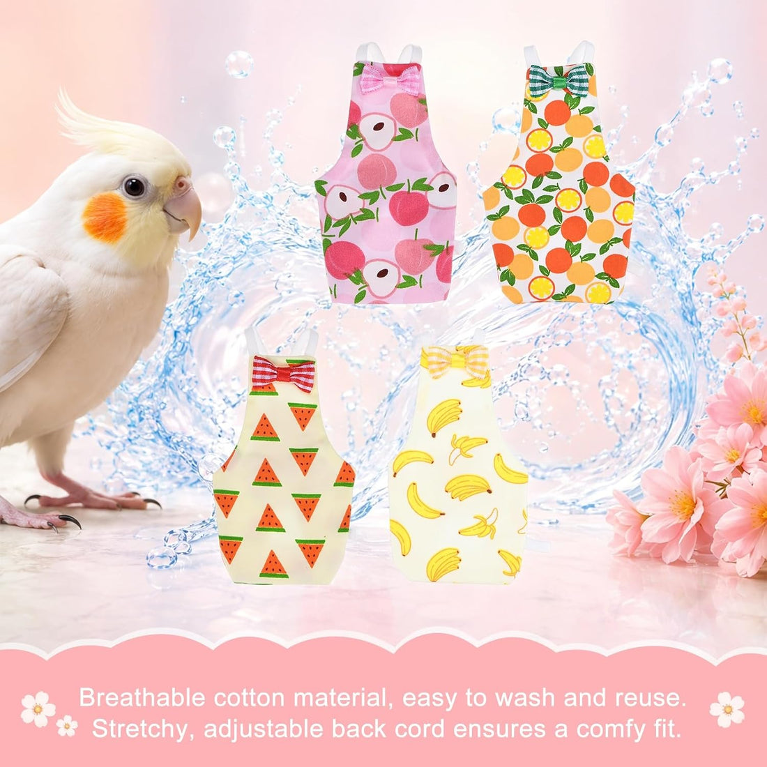 M METERXITY 1-Set Adjustable Bird Diapers