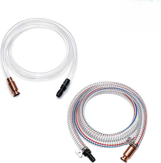 2Pack 6.56FT Shaker Siphon Hose,1/2"&3/4" Gas Siphon Pump for Fuel