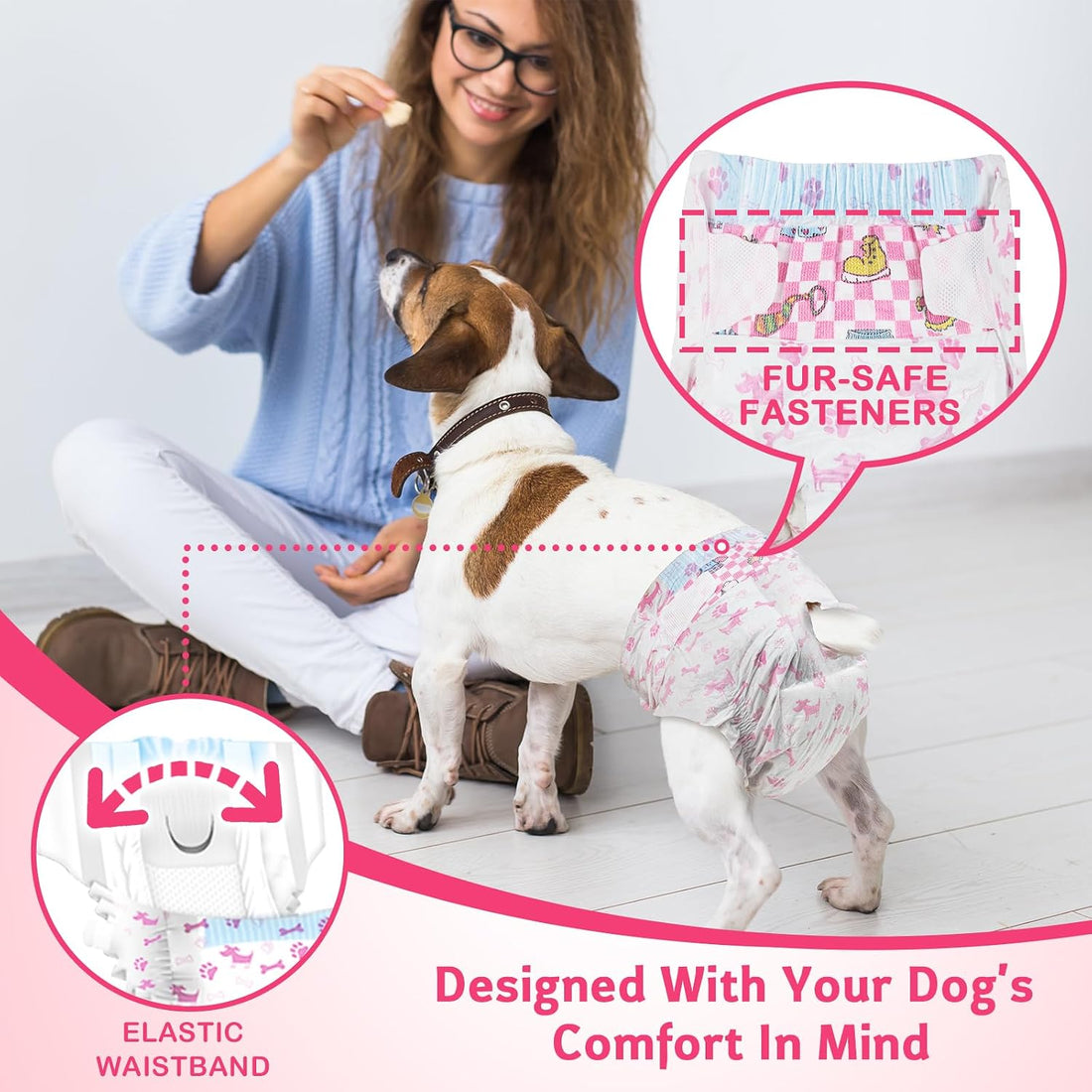Dono Disposable Pet Diapers for Female Dogs Super Absorbent Soft