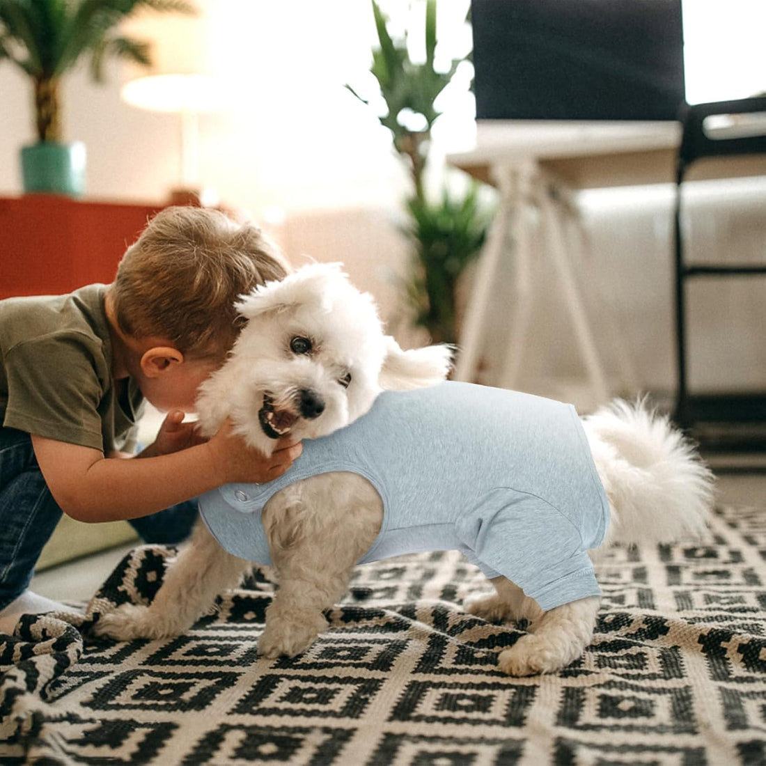 Nanaki Dog Wound Care Shirt,Dog Leg Sleeve to Stop Licking Rear
