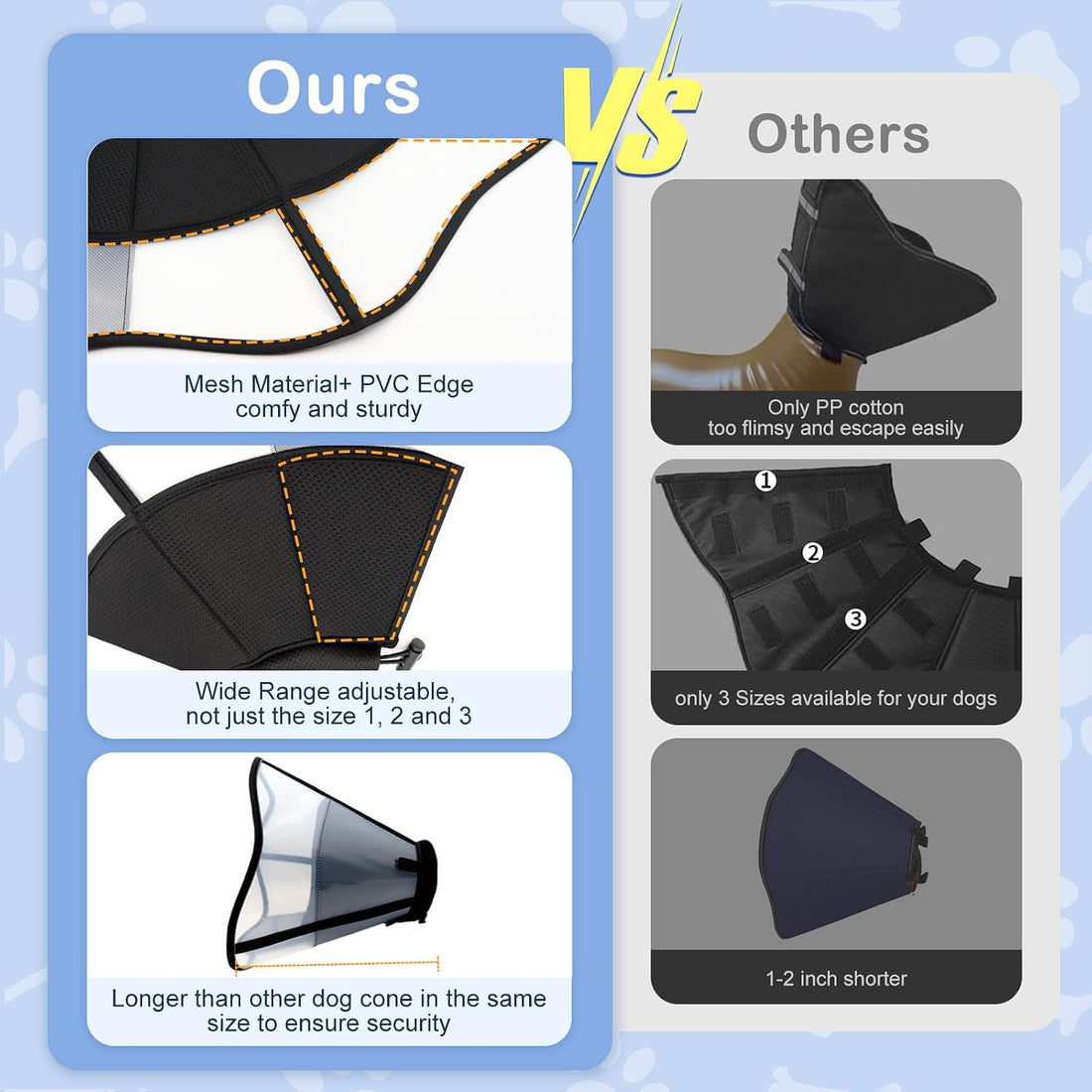 Dog Cone to Stop Licking, Soft Dog Cone Collar Alternative After
