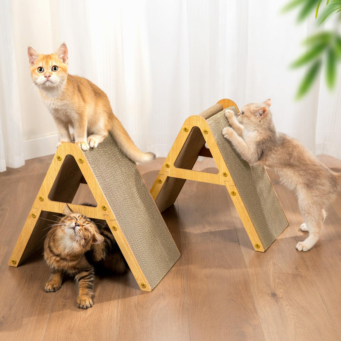 Conlun Vertical Cat Scratcher | A-Frame Scratching Pad for Kittens