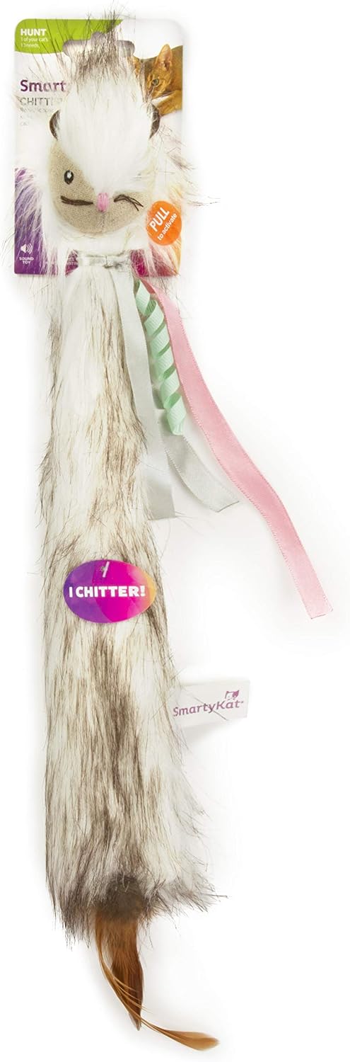 SmartyKat Chitter Critter Squirrel Electronic Sound Plush Kicker Cat