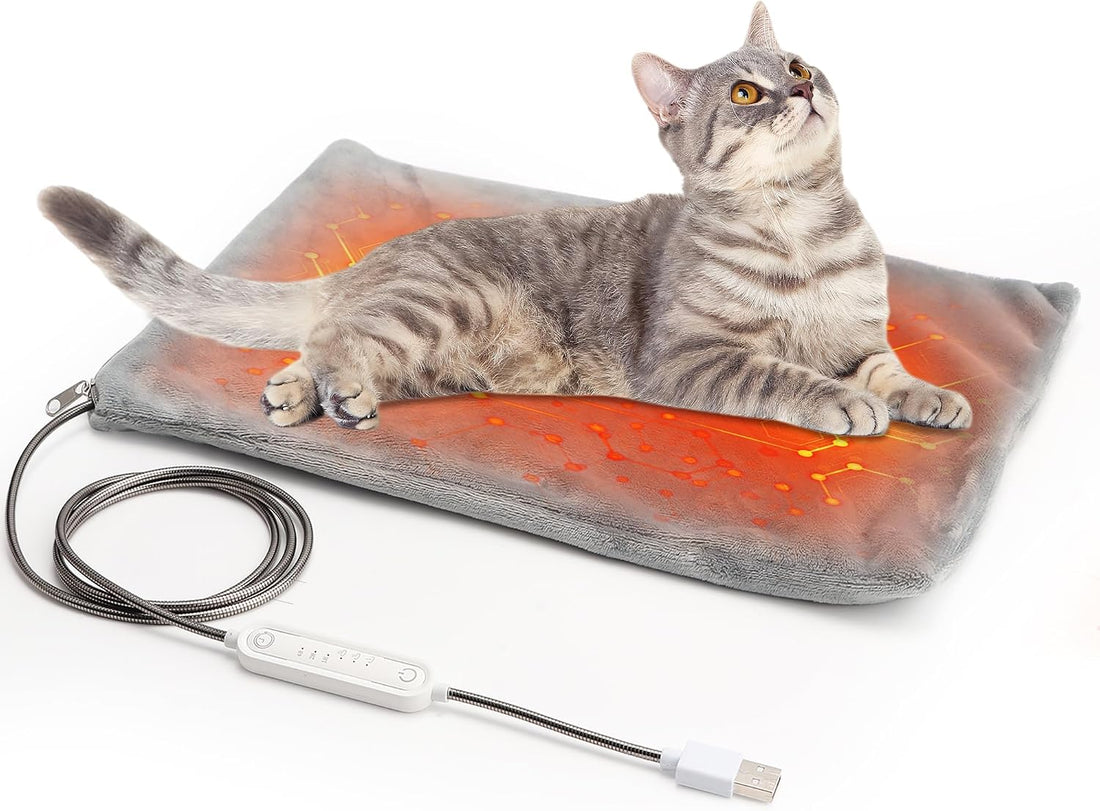 Texsens USB Powered Heated Pet Pad for Cats & Dogs, Portable Warmer