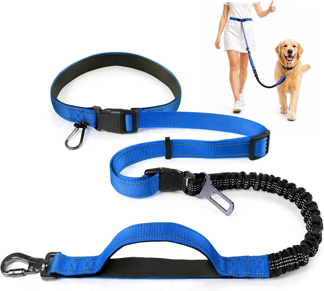 PETCARE 4 in 1 Hands Free Dog Leash with Car Seatbelt Buckle