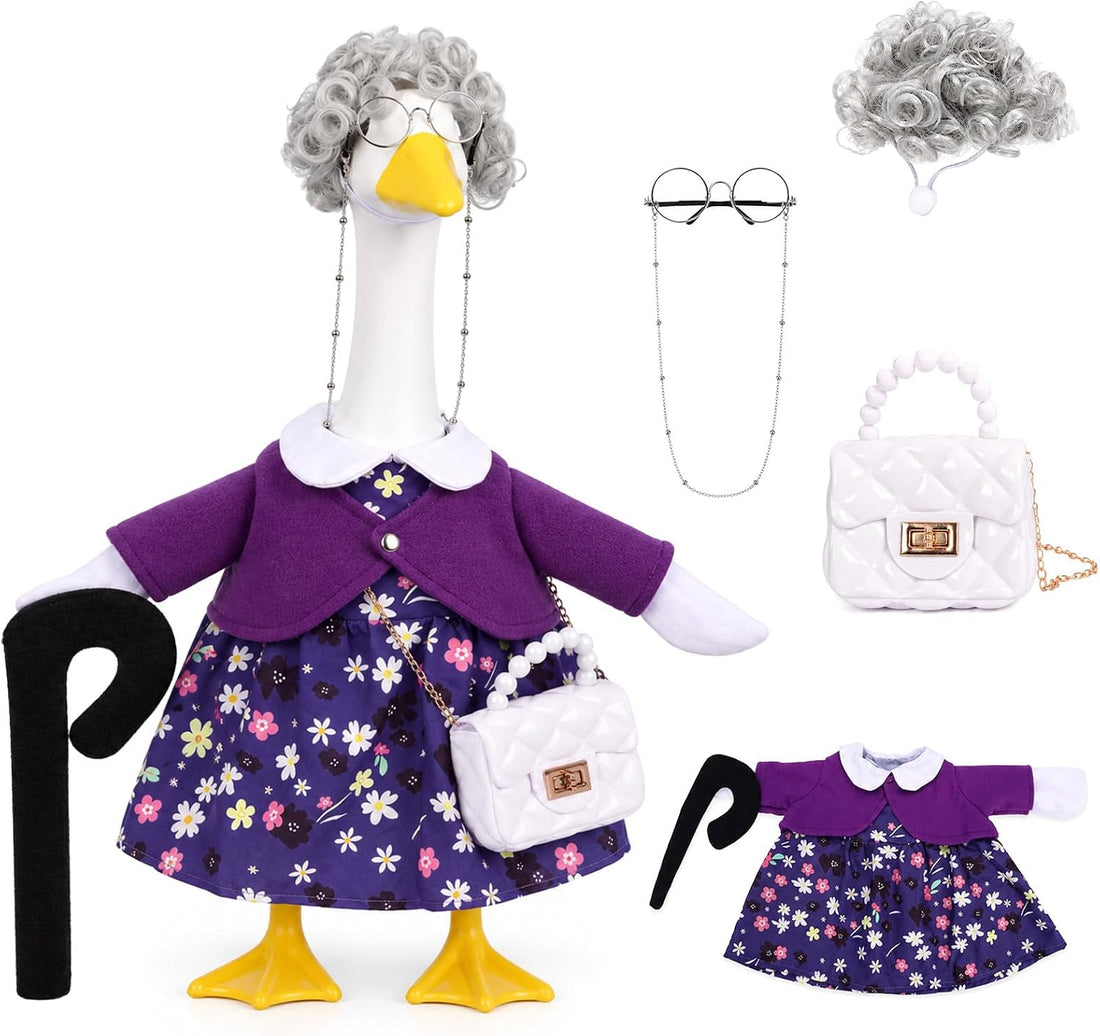 Pumpkin Wizard Porch Goose Outfit for 23" Halloween