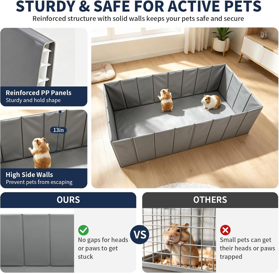 Rypet Small Animal Playpen, Foldable Guinea Pig Hamster Waterproof