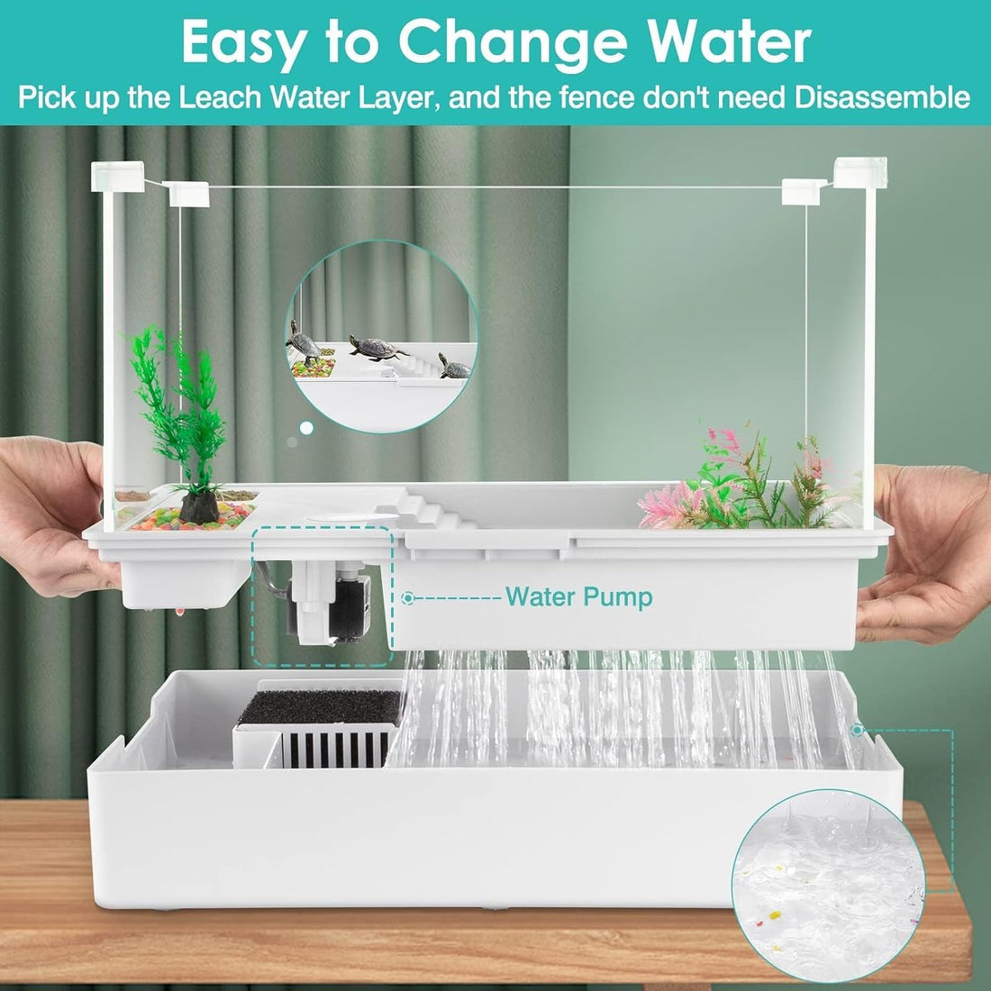 Medium Turtle Tank with Water Pump