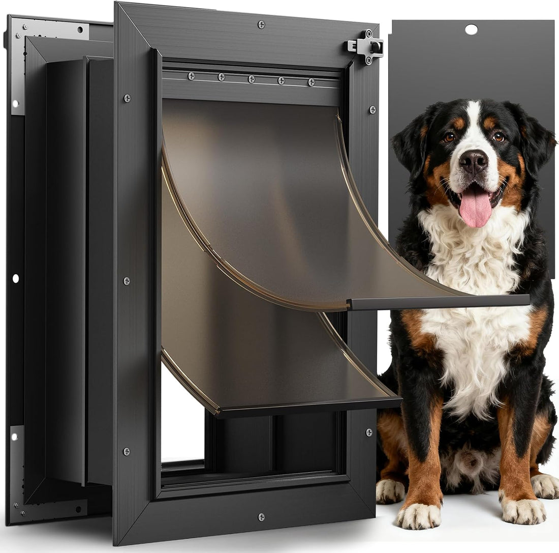 Dog Door for Wall, All Aluminum Large Doggy Door Doggie door